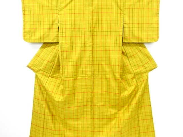 格子織り出し　本場大島紬着物アンサンブル